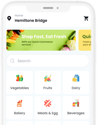 QCommerce - Online Multi Vendor Grocery Ordering App with Grocery delivery App at opus labworks